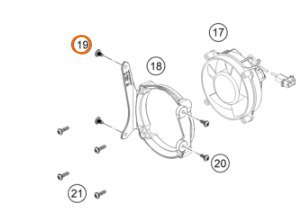 0081050121 KTM винт крепления вентилятора 50*12 T20