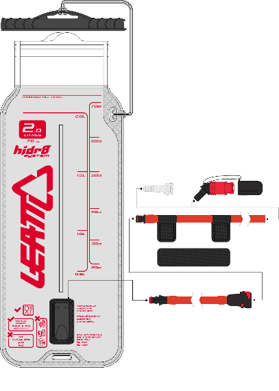 LEATT Гидропак Flat Cleantech Bladder Pack 2L