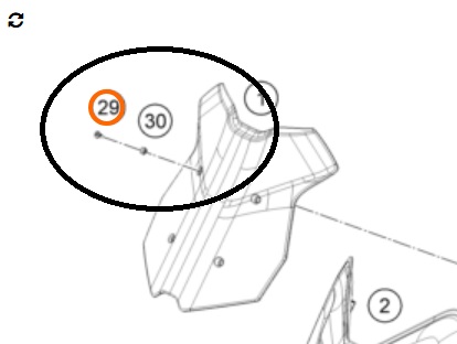 60708008071 KTM Болт ветровика Special screw M5x14
