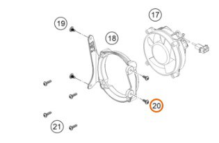 0080150100 KTM винт крепления вентилятора 50*10
