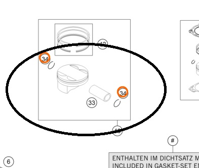 77630074000 KTM Стопорное кольцо поршневого пальца Circlip