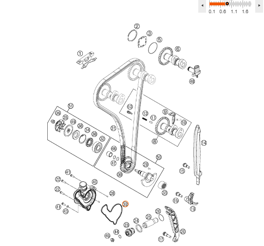 77235053000 КТМ Прокладка помпы GASKET FOR WATER PUMP COVER