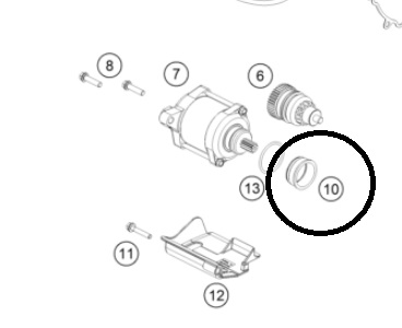 55440012000 KTM Втулка подшипника стартера Bearing Bush