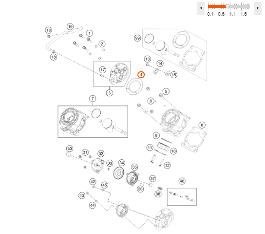 45230036000 KTM Прокладка крышки цилиндра