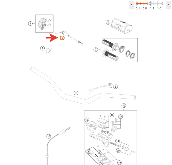 50502091000 КТМ Трос газа 2Т