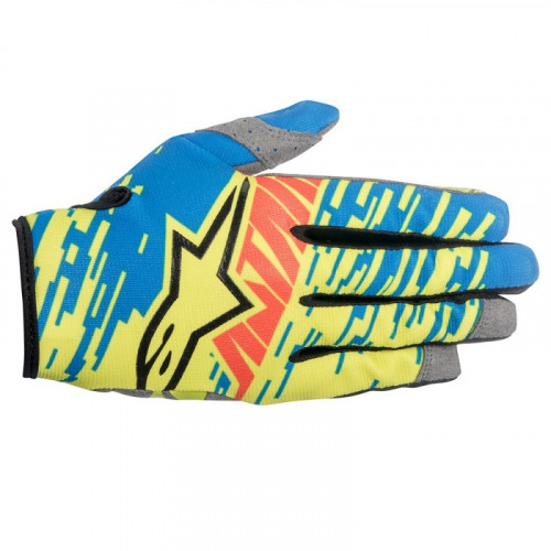 AlpineStars Перчатки RACER BRAAP (сине-зелено-красный) XXL