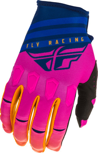 FLY Перчатки RACING KINETIC (синие/сиреневые/оранжевые) (11-ХL)