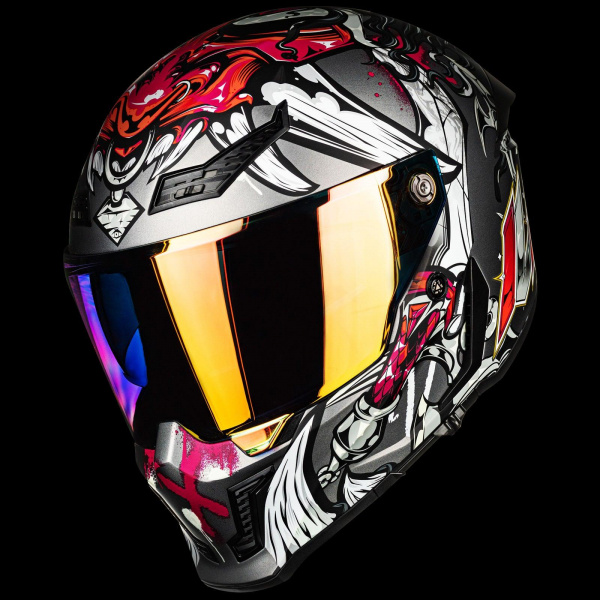 ILM Шлем Интеграл Full Face Racing Helmet Model MF509 Ronin Red (L)
