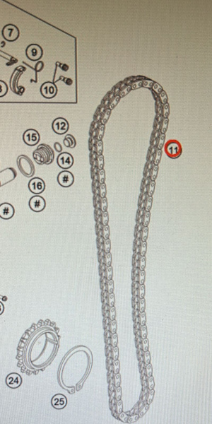 76036013000 KTM Цепь ГРМ TIMING CHAIN
