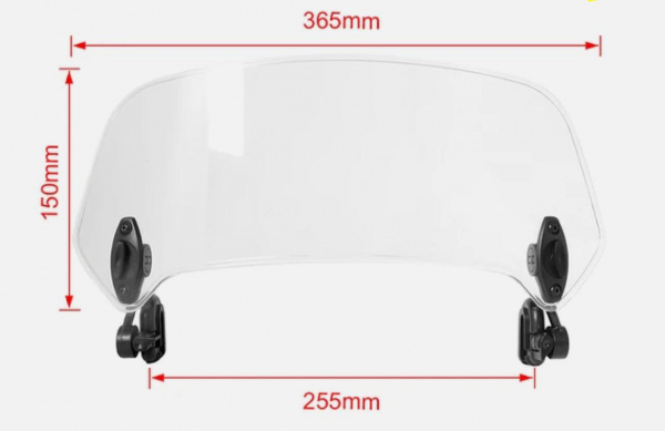 KTM Дополнительный спойлер ветрового стекла (LARGE) ADVENTURE Windshield spoiler complete (Аналог)