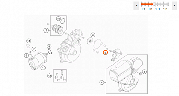 0988081401 KTM Регулировочная шайба бендикса 2Т 8х14х0,1