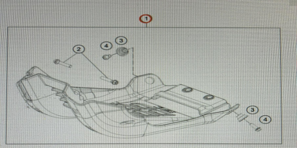 A44003090044 KTM Защита картера двигателя EXC 250/300 2024- Skid plate