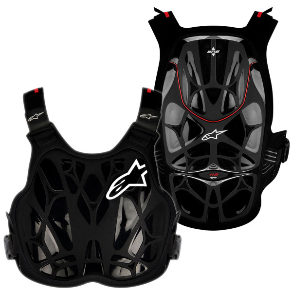 AlpineStars Защита А-8 Light Chest Protector Youth (черно-бело-красный)