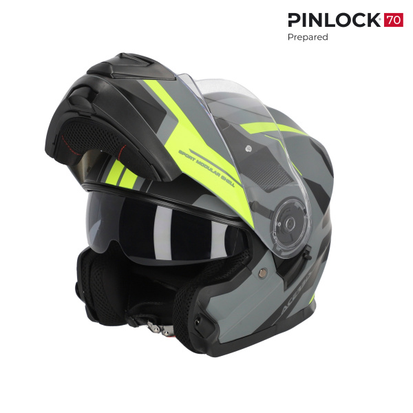 ACERBIS Шлем модуляр Helmet Serel 2206 Серый/Желтый (M)